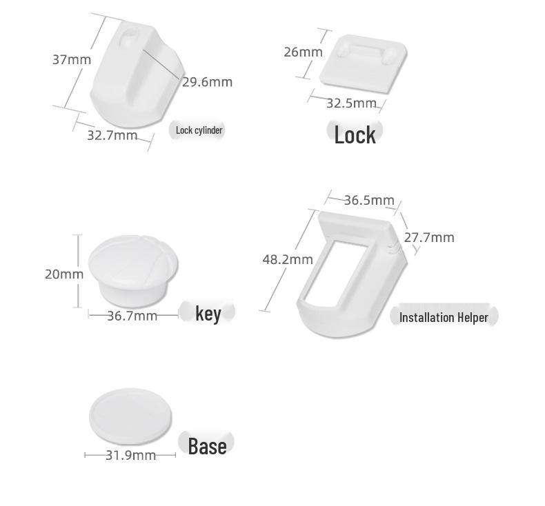 Child Safety Invisible Magnetic Lock for Cabinets & Drawers
