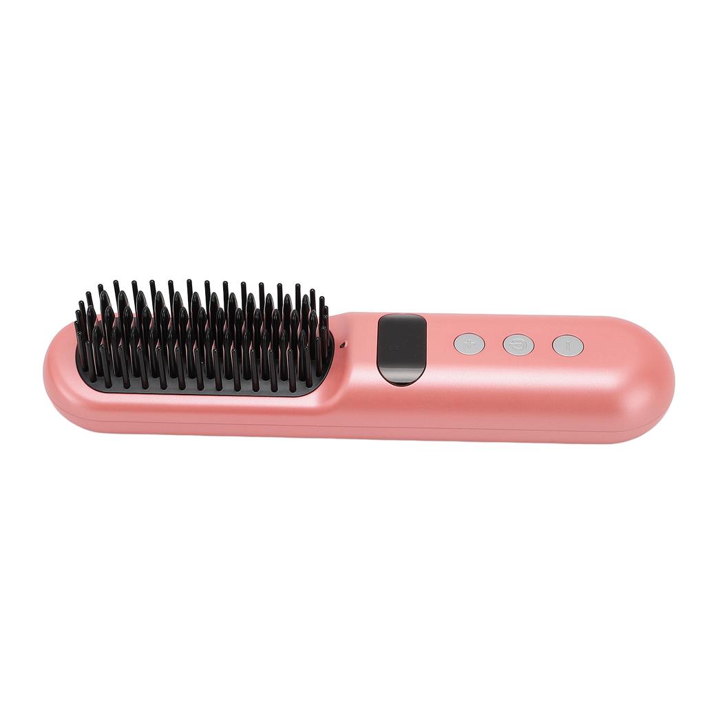 Hair Straightener Brush Cordless 9 Gears Negative Ion Hair Straightening Comb Portable Rechargeable 