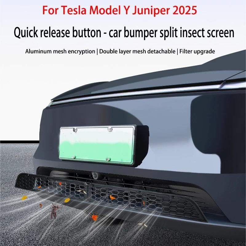 for Tesla Model Y Juniper 2025 Model 3 Highland Front Grill Guard Grille Inserts Mesh Anti Insect Net Cover Bumper Grid Filter