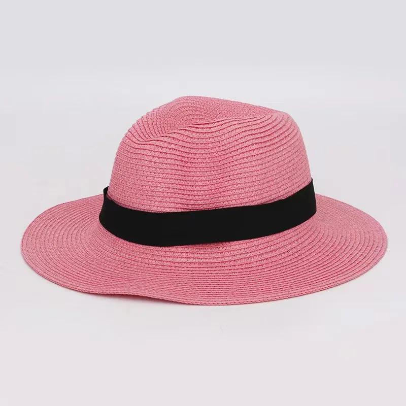 New Men's and Women's Bob Ricard Bucket Sun Hat Ribbon Straw Hat Summer Panama Outdoor Party Picnic Sunshade Basin Cap Sale