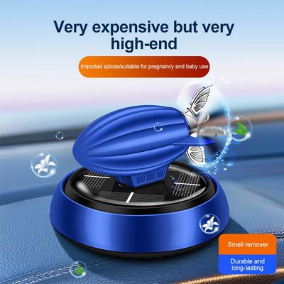 Solar Auto Lufterfrischer Automatisch Drehendes Armaturenbrett Parfüm Dekor Natürliche Ätherische Öle Aromatherapie Duftdiffusor Geruchsentferner Fahrzeuginnenraum