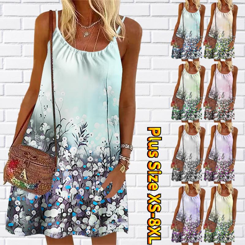 

Женское маленькое белое платье с принтом без рукавов платье для вечеринки летнее пляжное платье сарафан жилетное платье