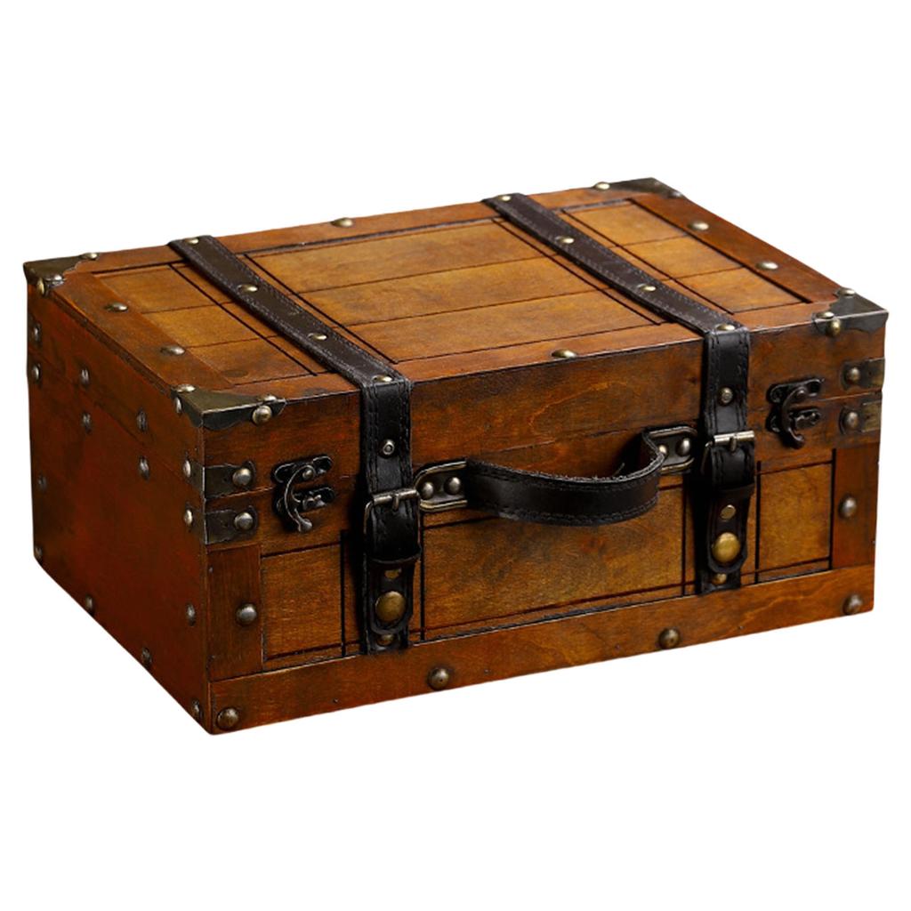 Vintage Holz Schmuckaufbewahrungsbox Antike Stile Handliche Organizer für Schmuck und Heimdekoration Täglicher Gelegenheitsgebrauch
