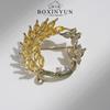 Bo Xin Yun Elegant High-End Zirconia Butterfly Wheat Ear Brooch