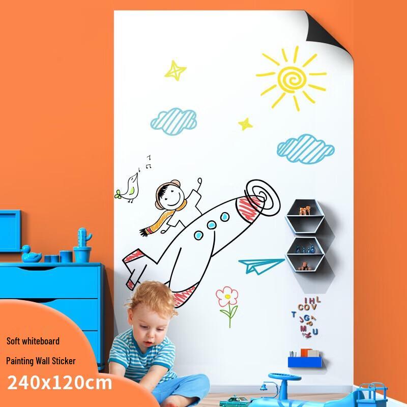 

Deli 240x120cm Magnetic Self-Adhesive Whiteboard