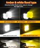 AUXBEAM 6 Types 3 Inch LED Pod Lights White & Amber Spot / Flood / Combo Driving Work Light for ATV SUV Truck Pickup Boat
