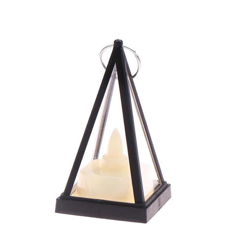 9Cm Mini Led European Triangle Light Simulation Cande Light Dollhouse Miniature Night Lamp Home Model Decor Toy