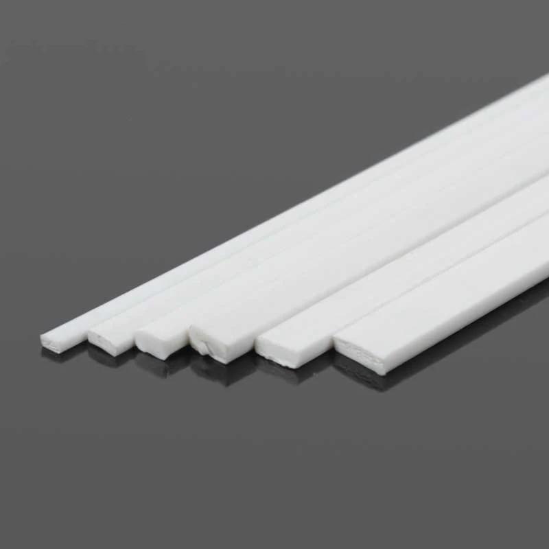 5-100pcs Architectural Model Making Rods , White ABS Square Plastic Sticks for Precision DIY Projects & Prototyping