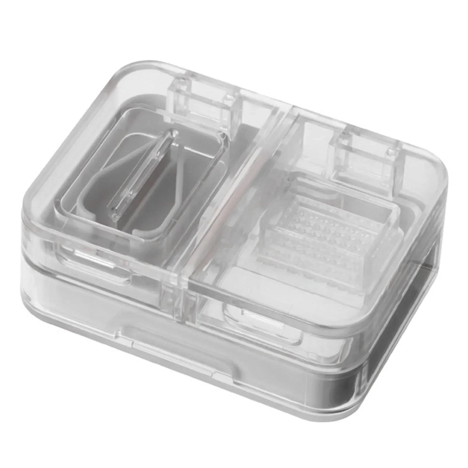 

Dual Function Pill Cutter & Grinder Compact Pill Splitter With Storage Box Safe Pill Cutter For Daily Medication Case For Medica сірий колір