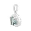 Серебряная подвеска с топазом Лондон Блю 1.062ct, фианитами (2204473)