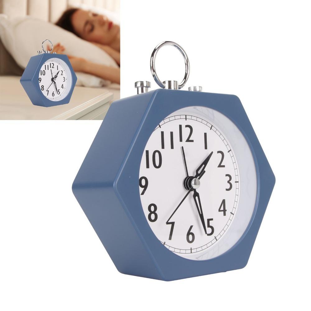 Battery Powered Silent Alarm Clock Clear Display Digital Alarm Clock  Bedroom Use