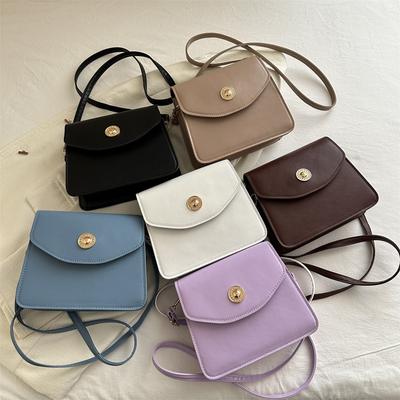 French Personalized Fashion and Retro Bag Women's Fashionable Simple New Style Hand-held One-shoulder Crossbody Small Square Bag