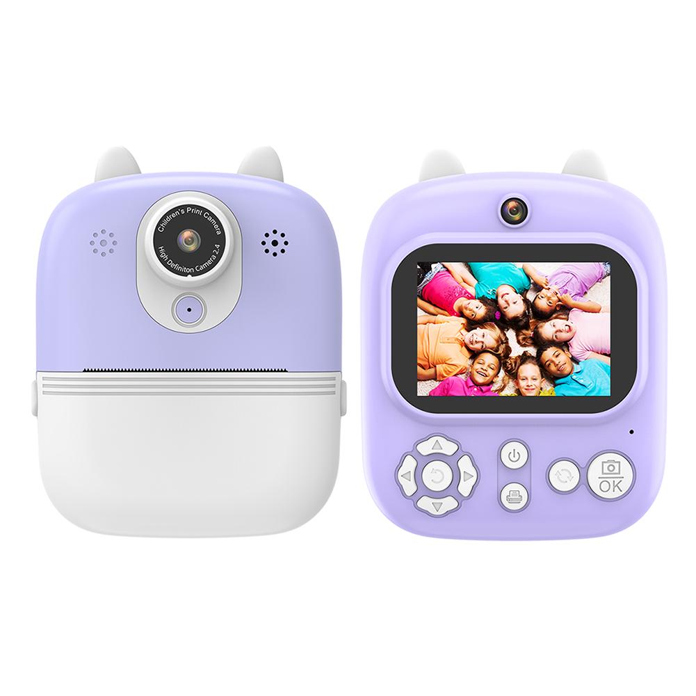 

P2 2.4-inch IPS Screen Children Camera Thermal Printer Camera WiFi Printing Camera Support TF Card Storage Purple