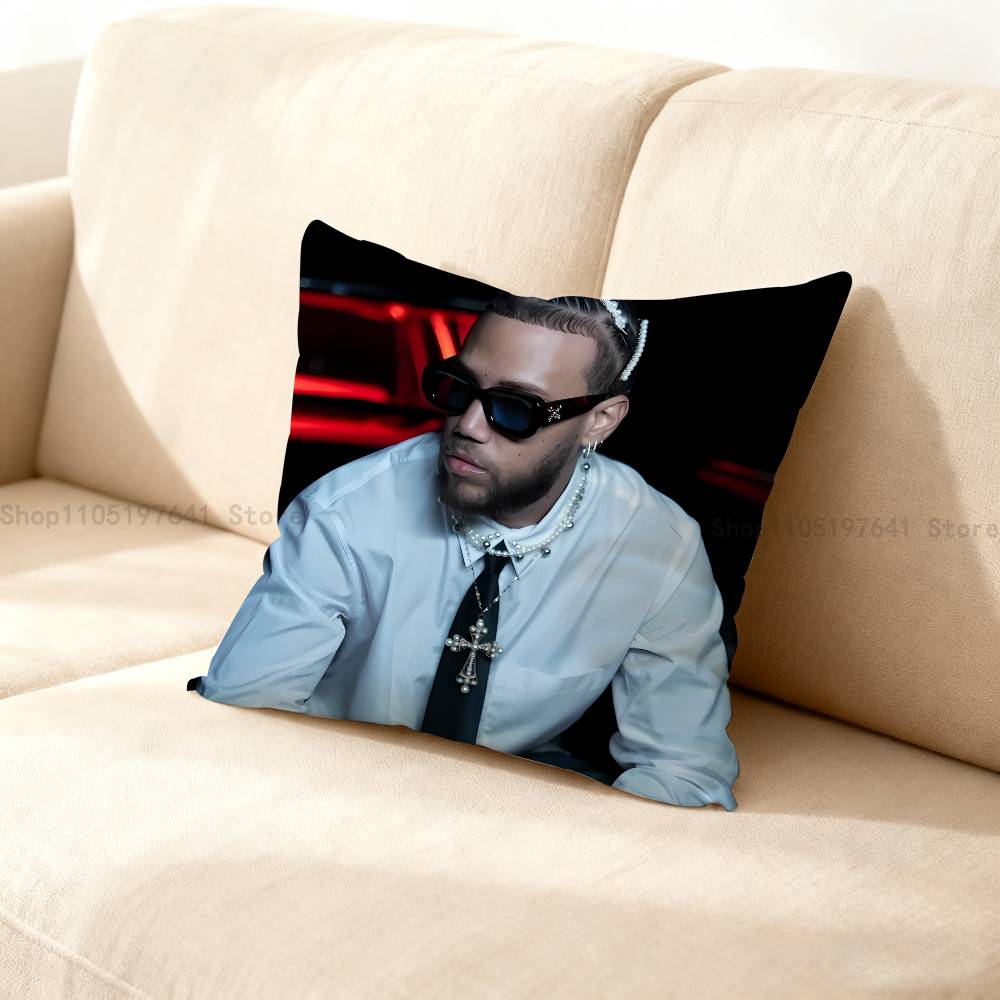 

J-Jhaycos Puerto Rico Singer Anime Celebrity Merchandise All-Match Printed Pillow Case Sofa Car Office Room Decoration Protector 12x12Inch