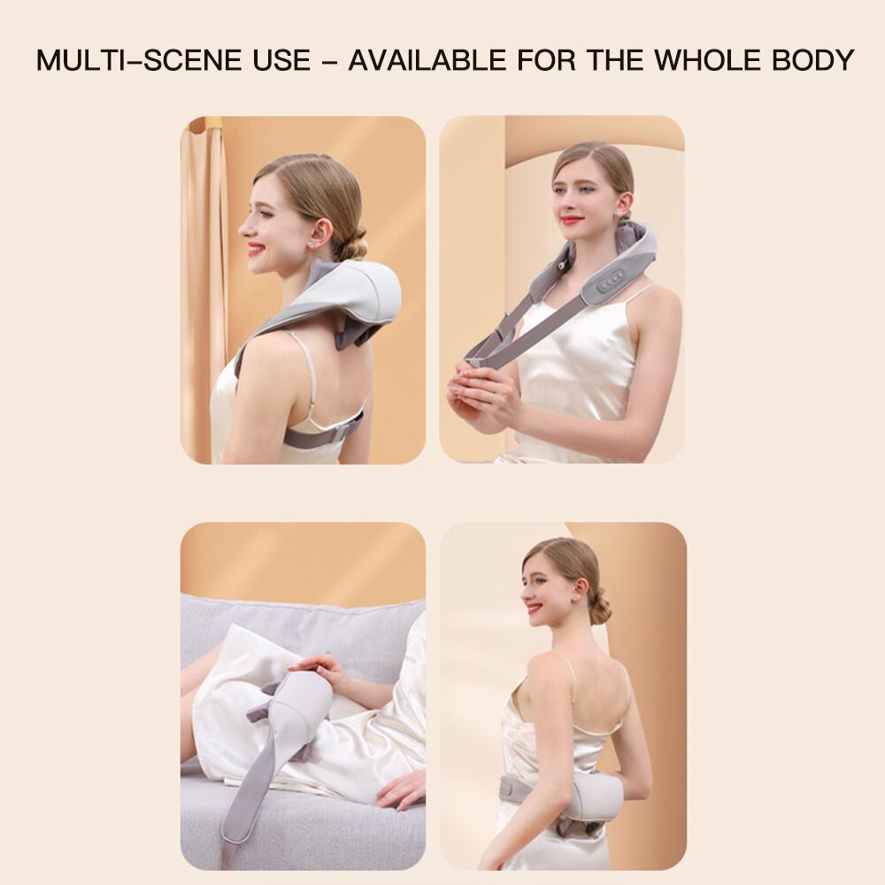 Kneading Massage Instrument Neck and Shoulder Massager Shiatsu Spine Muscle Relax Orthopedic Heating Cervical Shoulder Massager