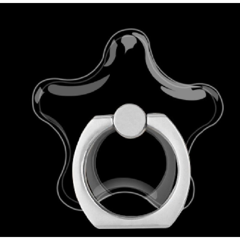 Transparenter Kristall Ringständer Metallring Bügel Faulenzerständer Acryl PC Transparente Handy-Ring-Schnalle