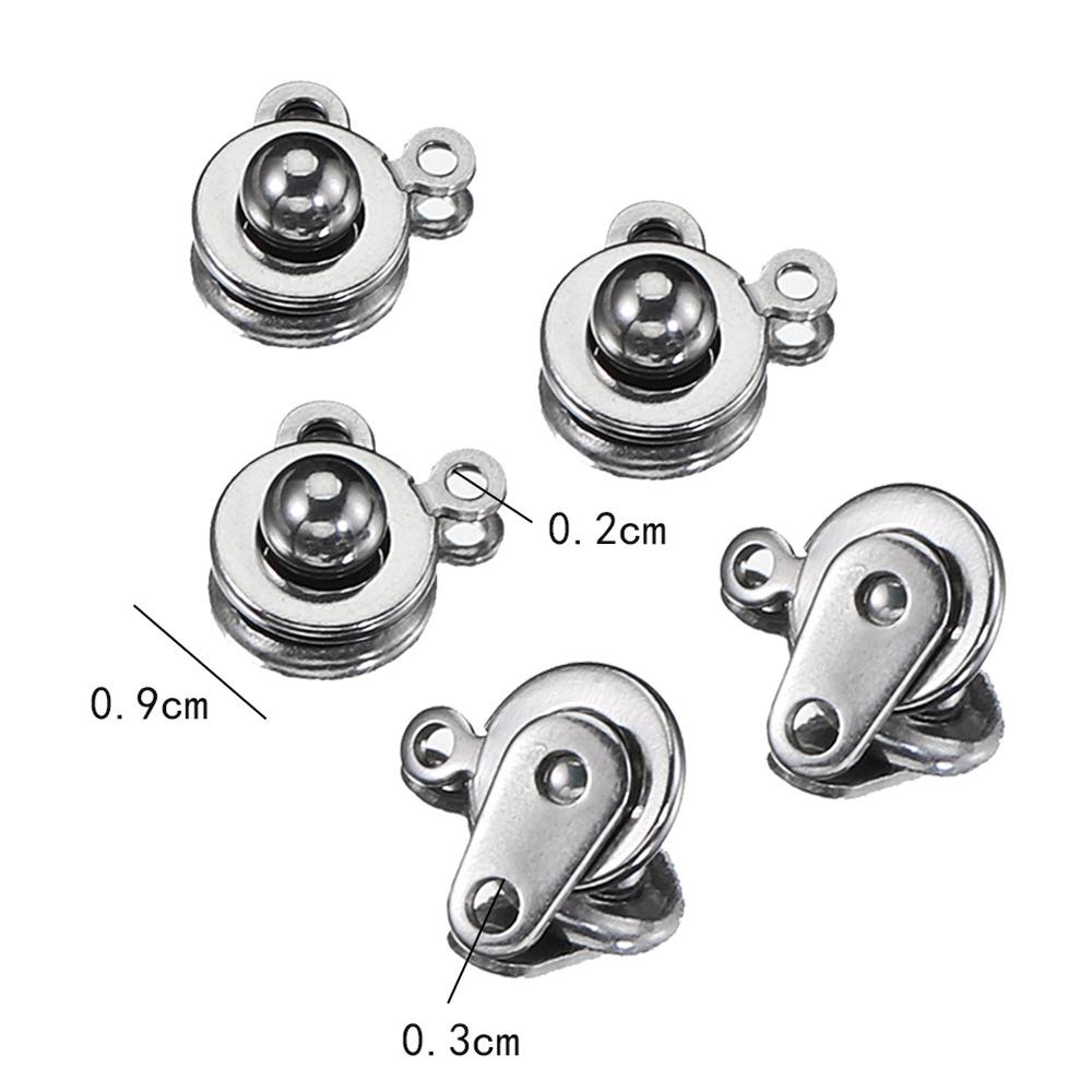 5/10 Stück Edelstahl-Druckknopfverschlüsse für Schmuckherstellung, ideal für DIY-Armbänder und Halsketten.