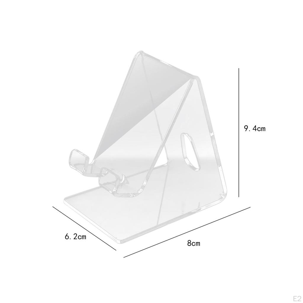 Clear Acrylic Desktop Phone Holder Display Rack Easel Accessories Sturdy for Retail,