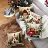 Christmas White Cartoon Christmas Decoration Combination Christmas Tree Festive Atmosphere Elements Living Room Bedroom Home Cushion Cover