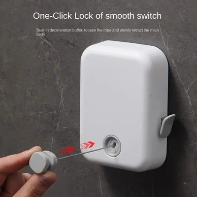 Invisible Clothesline Hanging Clothes Artifact Rope Indoor Punch-Free Bathroom Retractable Balcony Wire Rope Rack