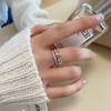 Elegant Adjustable Open Ring For Women With Geometric Design In Stylish Copper Material For 2024 Summer Fashion