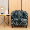 Elastic Printed Semi-circular Sofa Cover  All-inclusive Semi-circular Cafe Chair Cover  Internet Cafe Hotel Sofa Chair Cover