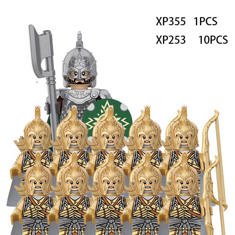 Soldados Élficos Medievais de Rohan Guarda Exército lotr Figuras de Ação Mini Blocos Boneca Montar Blocos de Construção MOC DIY Brinquedos para presentes de criança