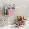 susunnus Sponge Drainer Stainless Steel Small Item Basket Drainer Rack for Kitchen with Seal Automatic Drain No Holes Needed Kitchen Storage Space