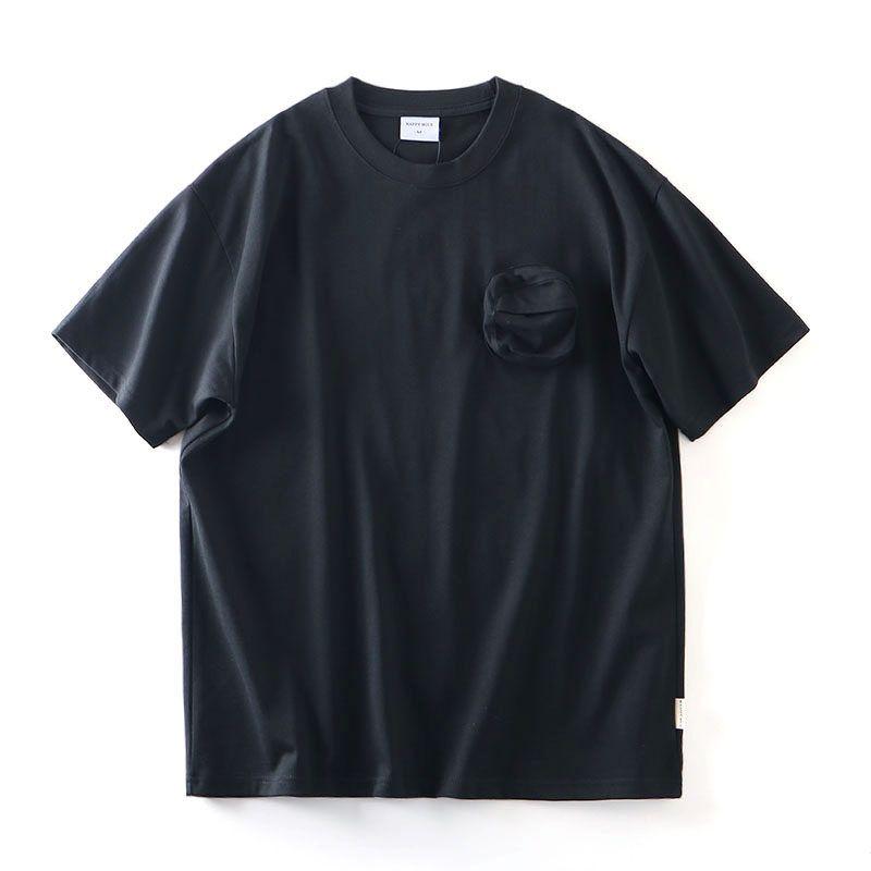 American Workwear Three-Dimensional Pocket Pure Cotton Short Sleeve T-Shirt Men's 2024 New Arrival Trendy Base Shirt Export Cotton T-shirt