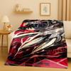 3D Cartoon Digimon Adventure Angemon Flannel Blanket,Soft Warm Plush Throw For Home Bedroom Bed Sofa Cover Picnic Office Kids