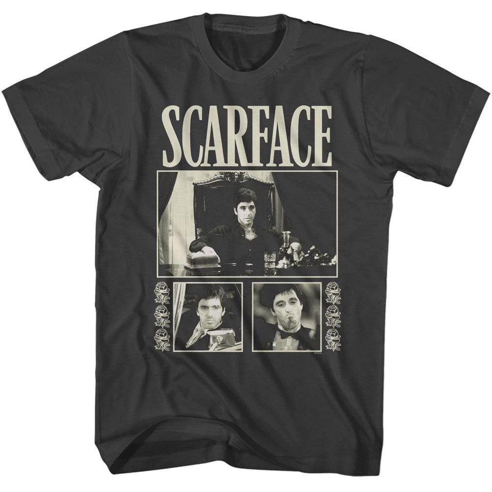 Scarface Three Photos With Roses TShirt S