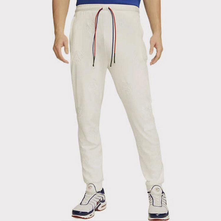 Nike Solid Logo Drawstring Joggers with Elastic Waist Men Bottoms White DX5691-133