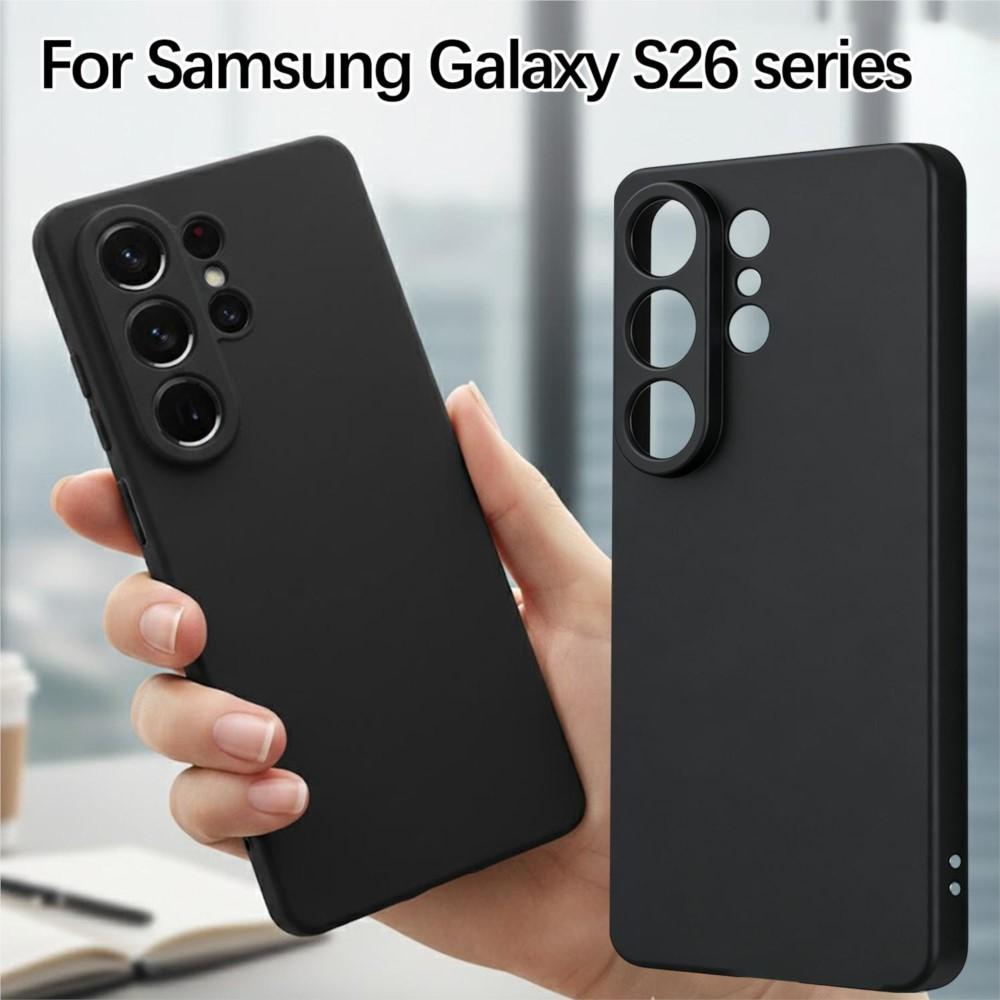 For Samsung S26 S26+ S26Ultra Black Case S26 Plus Shockproof Silicone Cover Funda Soft Matte Case For Samsung Galaxy S26 Ultra