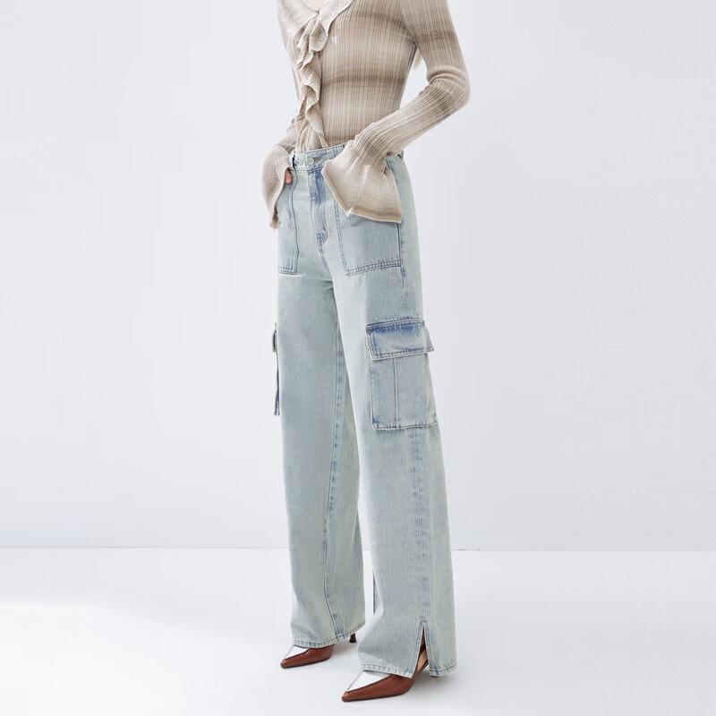 

Qiu Shui Yi Ren Women s Workwear Denim Jeans M