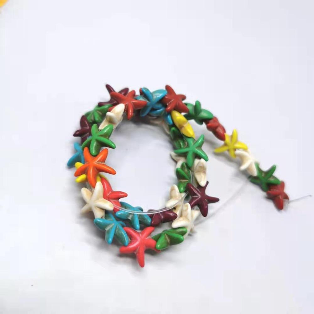 Stone Powder Starfish Turquoise Beads Waterproof DIY Anklet Accessory Bracelet