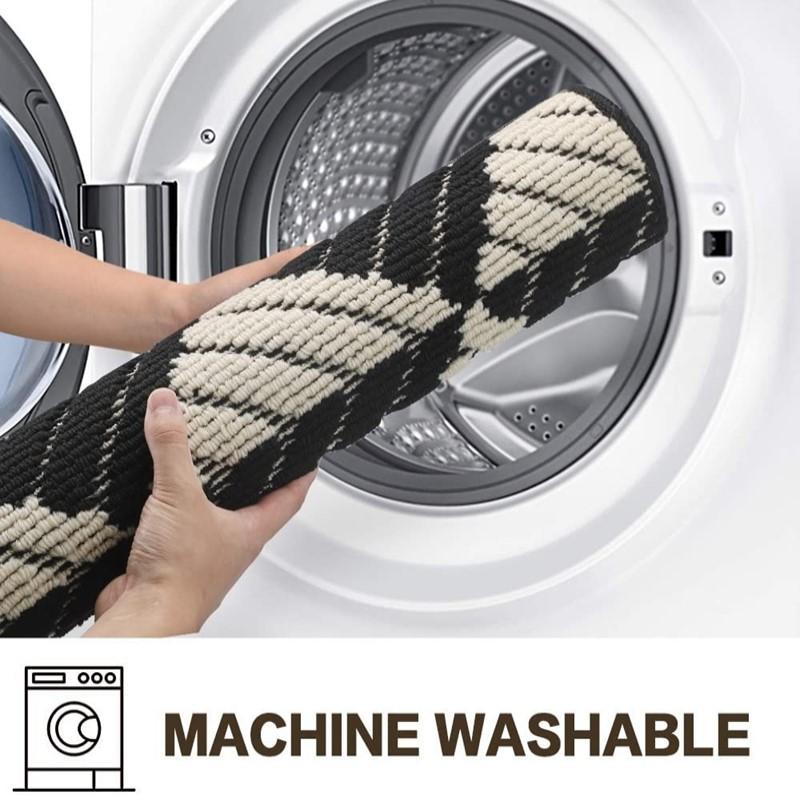 Inyahome Moroccan Indoor Door Mat Non-Slip Doormat for Entrance Dirt Resist Inside Door Rug Durable Entryway Floor Carpettio