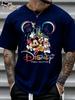 Disney Cartoon Castle Co Branded Printed T-shirt 2026 Men's Summer Harajuku Large Loose Casual Short Sleeve Top