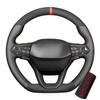 Car Steering Wheel Cover Braid Black Suede Leather DIY Hand Sewing For Seat Leon Ateca Tarraco - Seat Cupra Leon