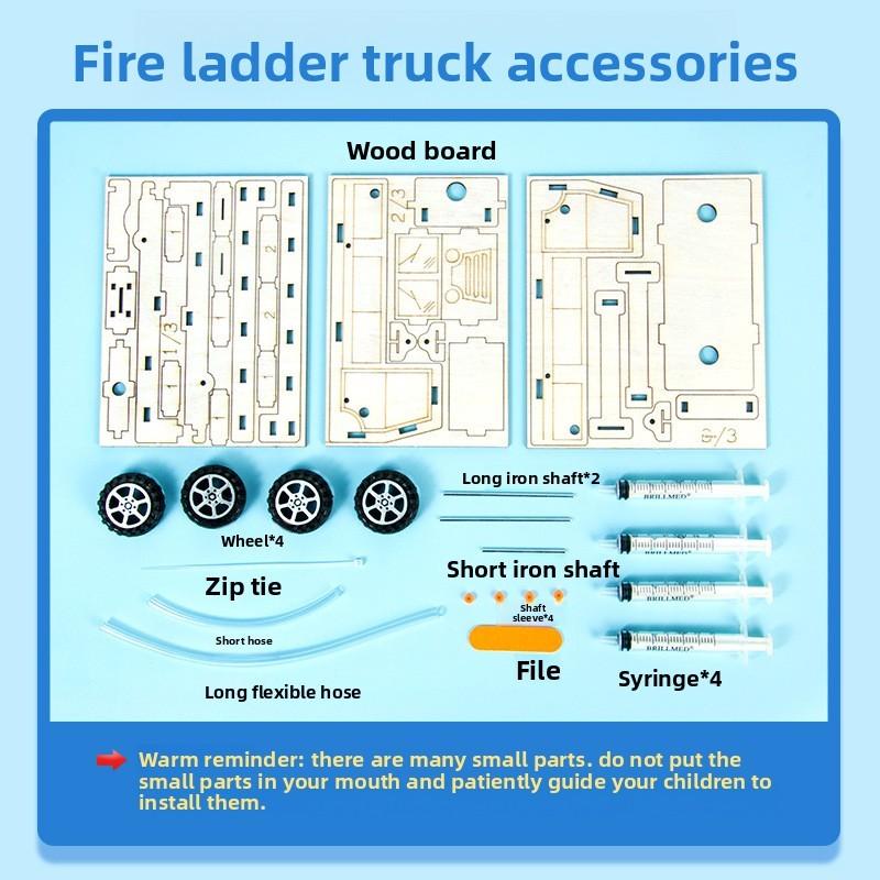 Science Experiment Diy Hydraulic Fire Ladder Model For Students And Kids Stem Educational Toy