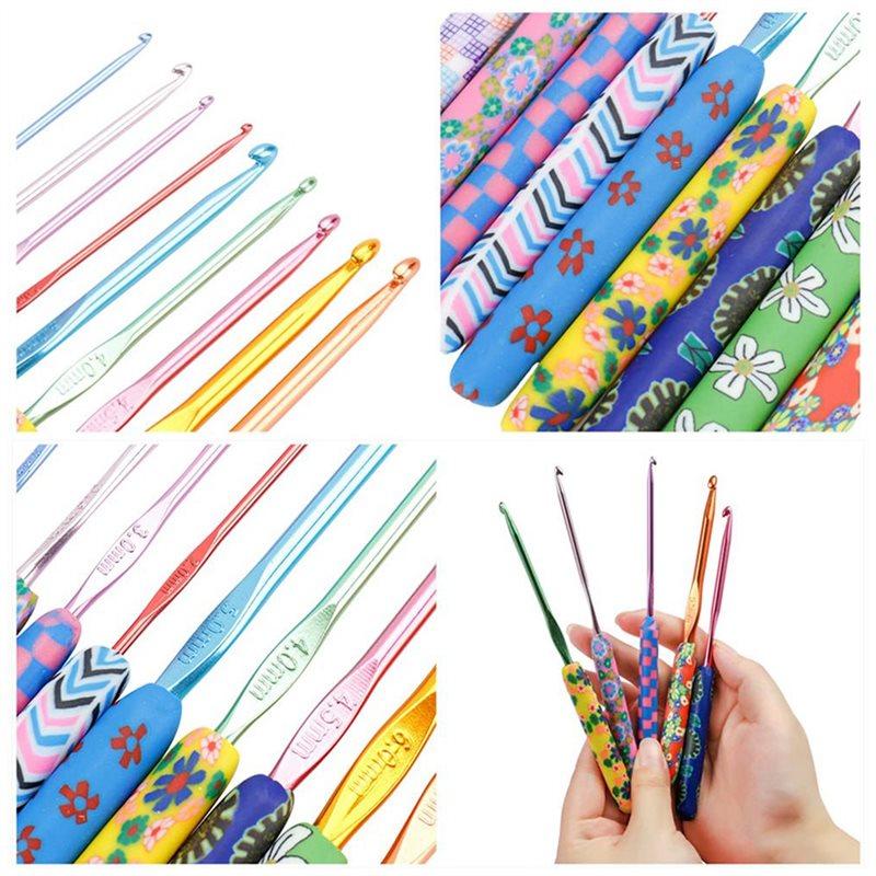Ergonomic Crochet Hooks Set, Handles& Alumina Knitting Needles For DIY Weaving Projects