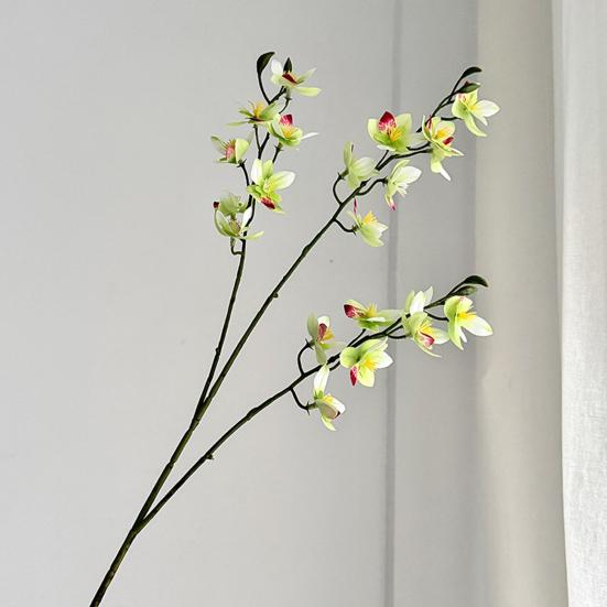Sztuczny Kwiat Frezji 29.5 Cala Realistyczny Sztuczny Kwiat Storczyka Realistyczny w Dotyku Sztuczne Gałązki Phalaenopsis na Wesele Imprezę Wystrój Domu