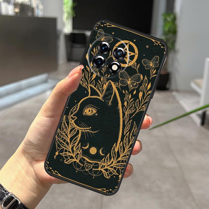 Moon Tarot Witch Cat Case For OnePlus Nord CE 5 2 3 4 Lite N20 N30 OnePlus 15 13 12 R 11 10 9 Pro 8T 10T 10R Cover