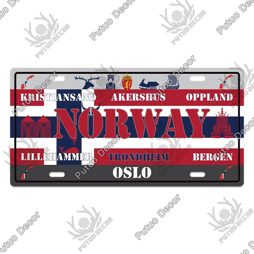 Putuo Decor Country - Themed Vintage Metal Sign with License Plate Plaque - Ideal for Bar Pub Club and Home Wall Decoration