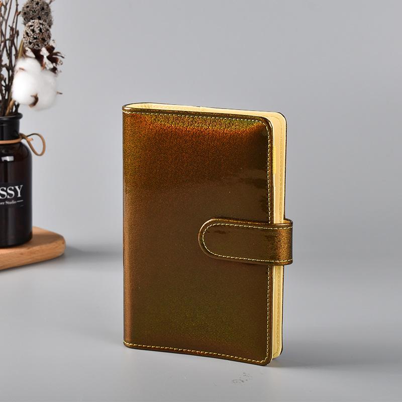 

A5 A6 Блокнот с лазерным блеском, блокнот, розовый кавайный планировщик, подарочный альбом для вырезок в мягкой обложке, креативные школьные принадлежности, журнал, дневник A6 коричневый