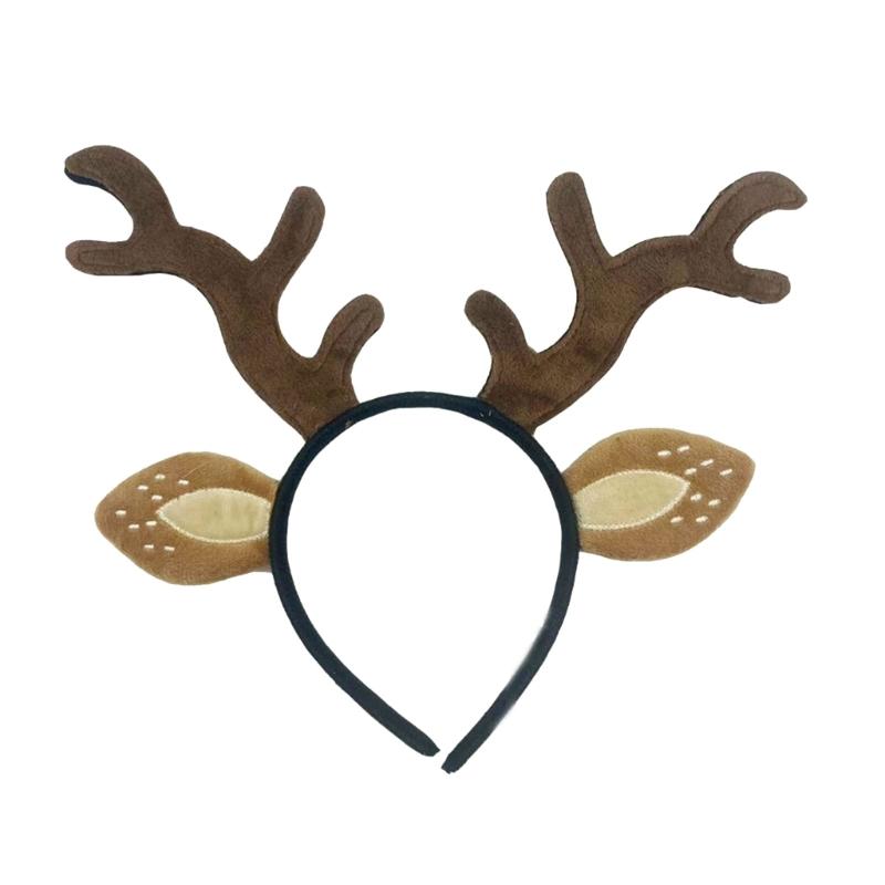 Christmas Deer Costume for Women Girl Christmas Deer Ear Headband Deer Tail Nose Skirt Halloween Amimal Outfit Accessory