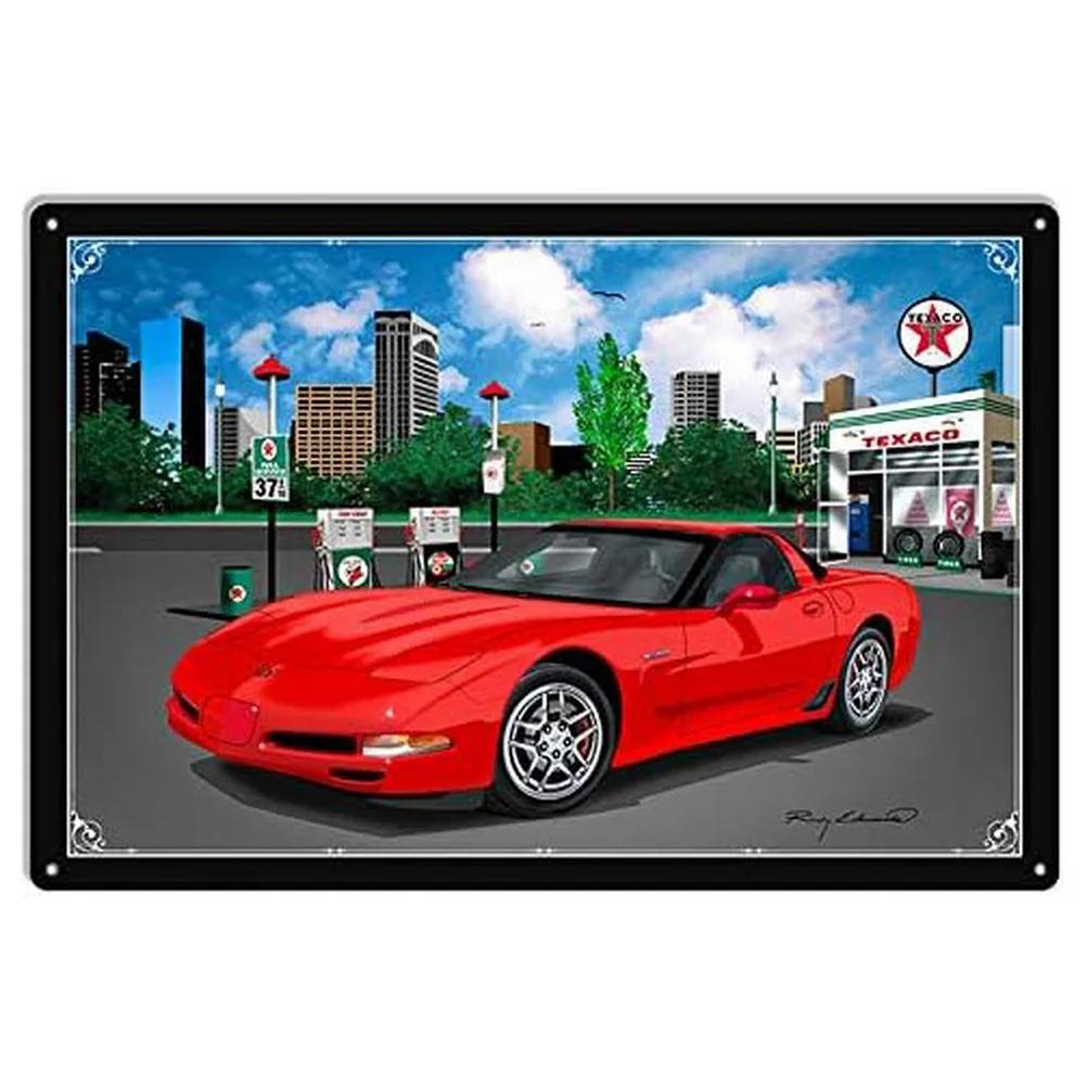 Car Motorcycle Racing Metal Tin Signs Mustang Poster Plate Wall Decor for Bars Game Room Man Cave Cafe Club Retro Posters Plaque