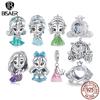 BISAER 925 Silver Dreamlike Fairytale Princess Charm Pumpkin Carriage Bead Fit Women Girl DIY Bracelet Fine Jewelry