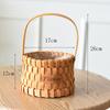 Basket Rattan Portable Flower Arrangement Happy Shop Gift Gift Woven Bamboo Flower Basket Flower Pot Flower Arrangement Small Flower Basket