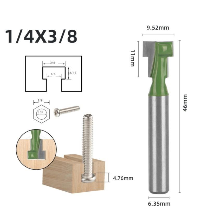 6PCS Keyhole Cutter Precise Ground Blade With High Wear Resistance Finish Suitable For Clean Wood Milling Cabinet Making