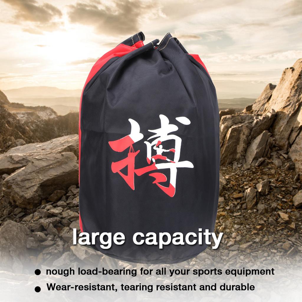 Unisex Gym Sports Rope Bag Protectors Storage Backpack for Taekwondo Boxing (Chinese Character)